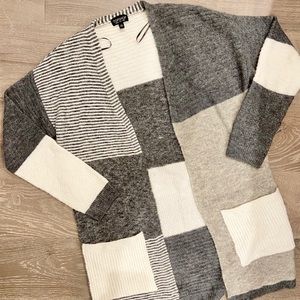 topshop checkered cardigan